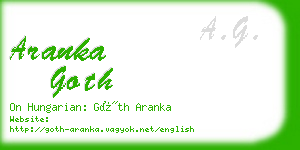 aranka goth business card